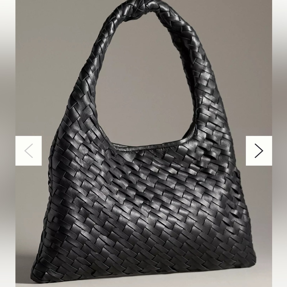 Walter Baker Shoulder Bag Black Woven Handbag - Picture 1 of 9